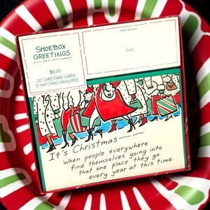 Vintage Hallmark Shoebox Greetings Christmas Cards Debt Humor Boxed Set NIB